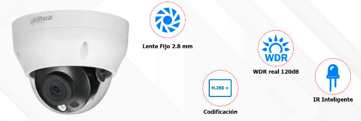 Servicio mensual de Videovigilancia IP (Incluye: 4 cámaras IP tipo domo de 4 Megapixeles, 1 Videograbador de 4 canales, 1 disco duro de 2TB, incluye instalación y configuración)