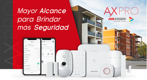 [AXPRO-KIT] (AX PRO) KIT de Alarma AX PRO / Incluye: 1 Hub con bateria de respaldo / 1 Sensores PIR / 2 Contactos Magnéticos / 1 Control Remoto / 1 Sirena Inalambrica Exterior / WiFi / Compatible con Hik-Connect P2P